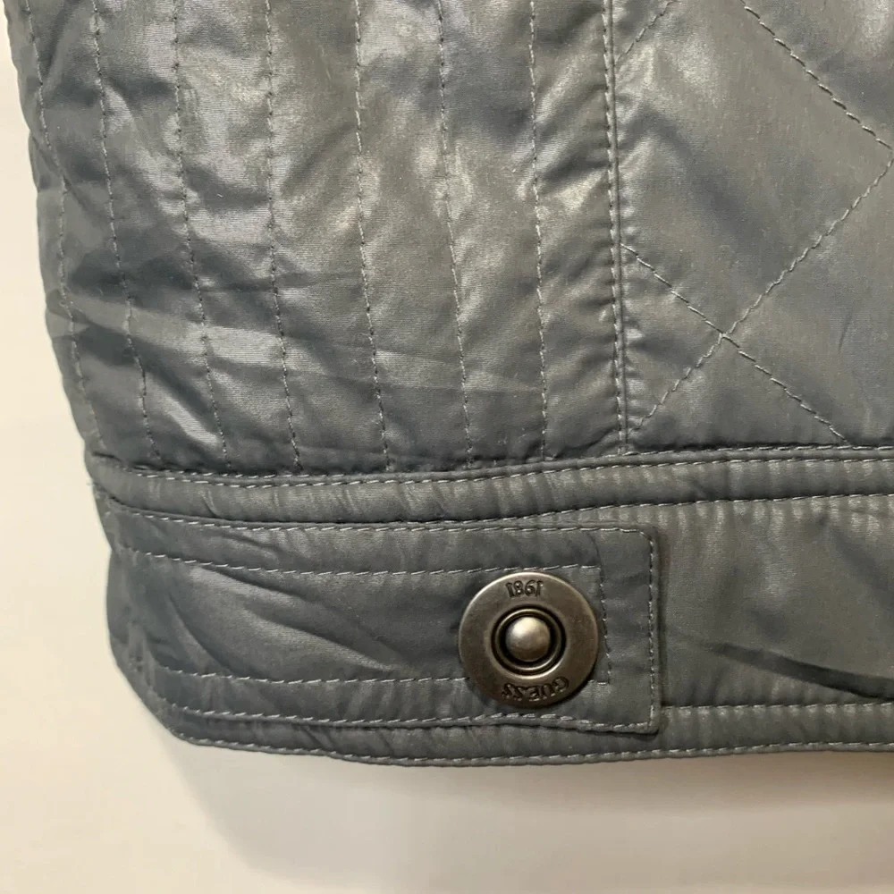GUESS PREMIUM Gray Quilted Style Jacket - Size 12 Kids